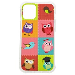 Owls Pattern Abstract Art Desenho Vector Cartoon Iphone 12 Mini Tpu Uv Print Case	 by Bedest