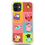 Owls Pattern Abstract Art Desenho Vector Cartoon iPhone 12 mini TPU UV Print Case	 Front