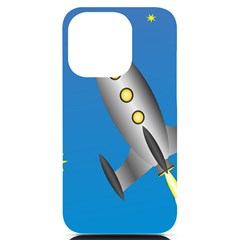 Rocket Spaceship Space Travel Nasa Iphone 14 Pro Black Uv Print Case by Ravend