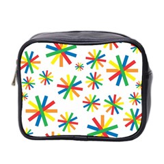 Celebrate Pattern Colorful Design Mini Toiletries Bag (two Sides) by Ravend