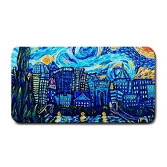 Starry Night Van Gogh Painting Art City Scape Medium Bar Mat by Modalart