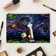 Cartoon Art Starry Night Van Gogh Cosmetic Bag (large) by Modalart