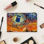 Tardis Starry Night Doctor Who Van Gogh Parody Cosmetic Bag (Medium) Back