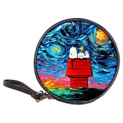 Red House Dog Cartoon Starry Night Classic 20-cd Wallets by Modalart