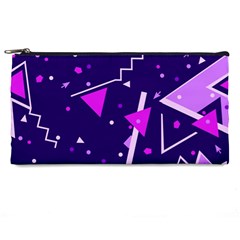 Memphis Pattern Geometric Abstract Pencil Case by Pakjumat