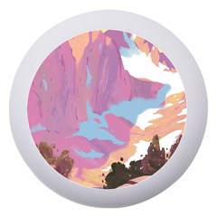 Pink Mountains Grand Canyon Psychedelic Mountain Dento Box With Mirror by Modalart