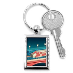 Bridge Transportation Train Toys Key Chain (rectangle) by Modalart