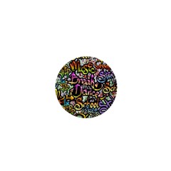 Graffiti Word Seamless Pattern 1  Mini Buttons by Bedest