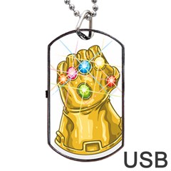 The Infinity Gauntlet Thanos Dog Tag Usb Flash (two Sides) by Maspions