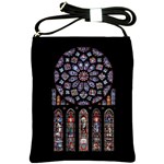 Chartres Cathedral Notre Dame De Paris Stained Glass Shoulder Sling Bag Front