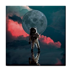 Astronaut Moon Space Nasa Planet Tile Coaster by Maspions