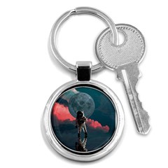 Astronaut Moon Space Nasa Planet Key Chain (round) by Maspions