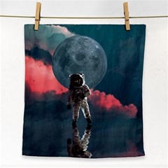 Astronaut Moon Space Nasa Planet Face Towel by Maspions