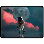 Astronaut Moon Space Nasa Planet Two Sides Fleece Blanket (Large) 80 x60  Blanket Front