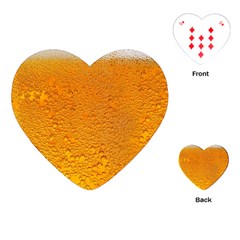 Beer Bubbles Pattern Playing Cards Single Design (heart) by Maspions