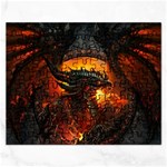 Dragon Fire Fantasy Art Rectangular Jigsaw Puzzl Front