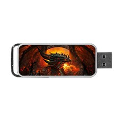 Dragon Fire Fantasy Art Portable Usb Flash (one Side) by Maspions