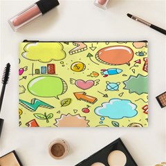 Cute Sketch Child Graphic Funny Cosmetic Bag (large) by Hannah976