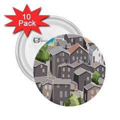 Village Place Portugal Landscape 2 25  Buttons (10 Pack)  by Hannah976