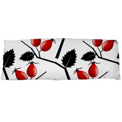 Rose Hip Pattern Branches Autumn Body Pillow Case (dakimakura) by Hannah976