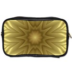 Background Pattern Golden Yellow Toiletries Bag (Two Sides) Front