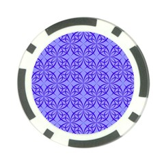 Decor Pattern Blue Curved Line Poker Chip Card Guard by Hannah976