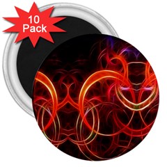 Colorful Prismatic Chromatic 3  Magnets (10 Pack)  by Hannah976