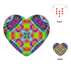 Farbenpracht Kaleidoscope Pattern Playing Cards Single Design (heart) by Hannah976