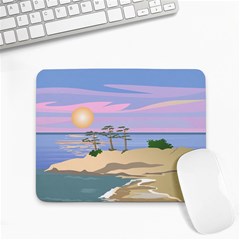 Vacation Island Sunset Sunrise Small Mousepad by Sarkoni