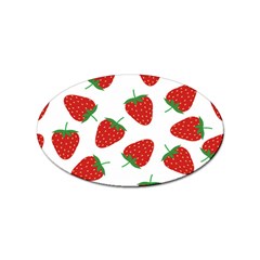 Seamless Pattern Fresh Strawberry Sticker (oval) by Sarkoni