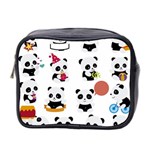 Playing Pandas Cartoons Mini Toiletries Bag (Two Sides) Front