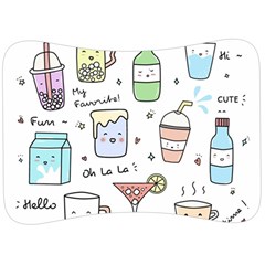 Drinks Cocktails Doodles Coffee Velour Seat Head Rest Cushion by Apen