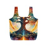 Tree Cosmic Spiritual Meditation Full Print Recycle Bag (S) Back