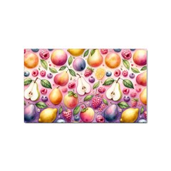 Fruits Apple Strawberry Raspberry Sticker Rectangular (100 Pack) by Ravend