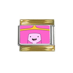 Adventure Time Princess Bubblegum Gold Trim Italian Charm (9mm) by Sarkoni