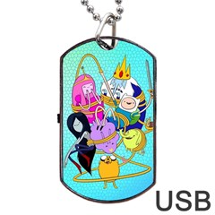 Adventure Time Cartoon Dog Tag Usb Flash (one Side) by Sarkoni