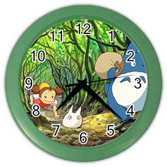 Anime My Neighbor Totoro Jungle Color Wall Clock by Sarkoni