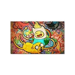 Painting Illustration Adventure Time Psychedelic Art Sticker (rectangular) by Sarkoni