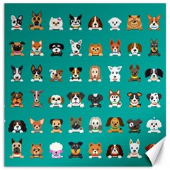 Different Type Vector Cartoon Dog Faces Canvas 12  X 12  by Bedest