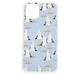 Cute Seagulls Seamless Pattern Light Blue Background Iphone 12 Pro Max Tpu Uv Print Case by Bedest