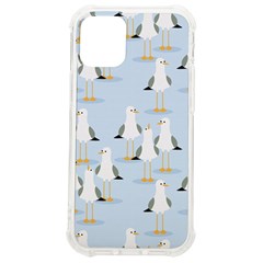 Cute Seagulls Seamless Pattern Light Blue Background Iphone 12 Mini Tpu Uv Print Case	 by Bedest