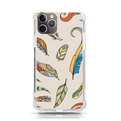 Vector Boho Doodle Feathers Seamless Pattern Illustration Iphone 11 Pro 5 8 Inch Tpu Uv Print Case by Hannah976