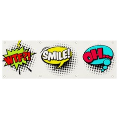 Set Colorful Comic Speech Bubbles Banner And Sign 9  X 3  by Hannah976