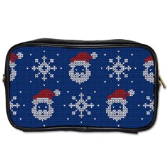 Santa Clauses Wallpaper Toiletries Bag (two Sides) by artworkshop