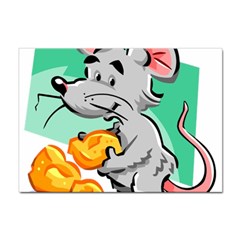 Mouse Cheese Tail Rat Mice Hole Sticker A4 (10 Pack) by Sarkoni