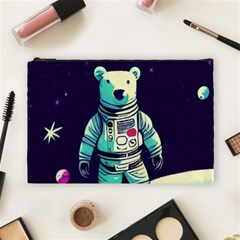 Bear Astronaut Futuristic Cosmetic Bag (large) by Bedest