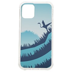 Swan Flying Bird Wings Waves Grass Iphone 12 Mini Tpu Uv Print Case	 by Bedest