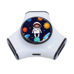 Boy Spaceman Space Rocket Ufo Planets Stars 3-port Usb Hub by Ndabl3x