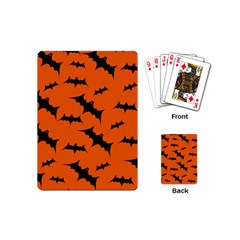 Halloween Card With Bats Flying Pattern Playing Cards Single Design (mini) by Hannah976