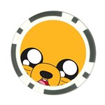 Adventure Time Cartoon Face Funny Happy Toon Poker Chip Card Guard Back